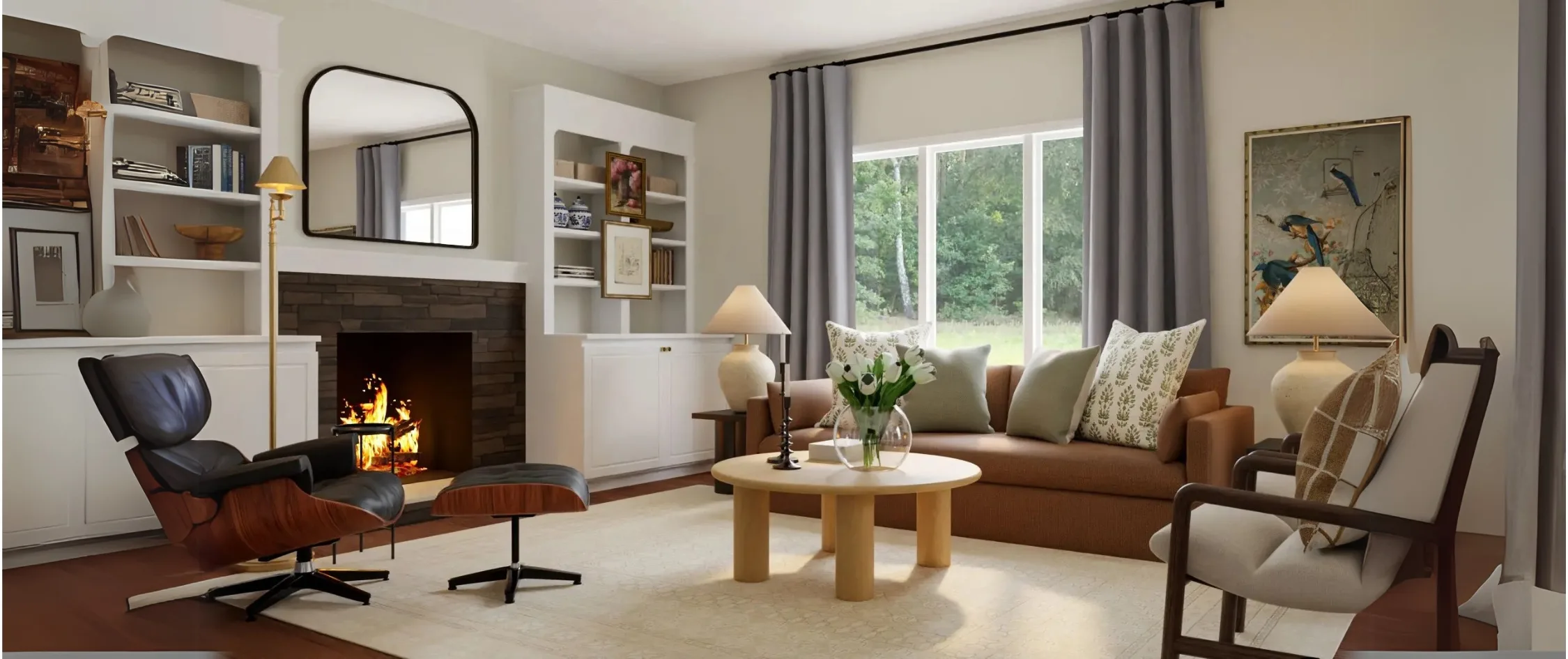 Transitional Living Room